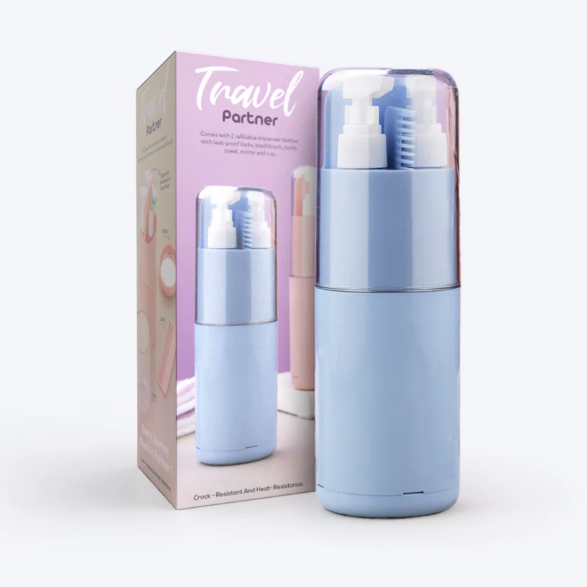 7-in-1 Travel Kit โ Compact, Leak-Proof Organizer