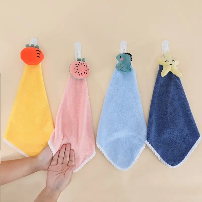 CuddleDry Cartoon Hand Towel with Plush Top