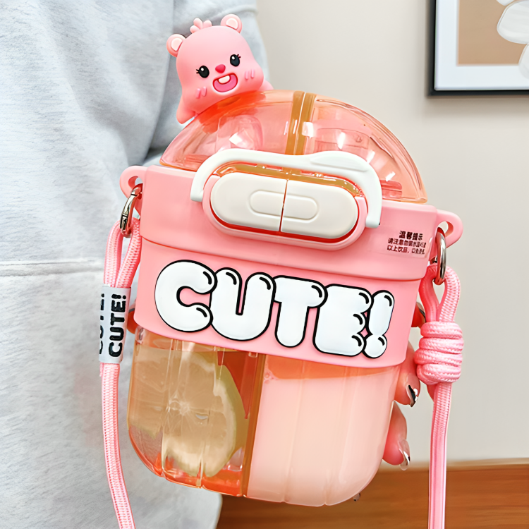 CUTE Double Sipper Bottle 700 ml