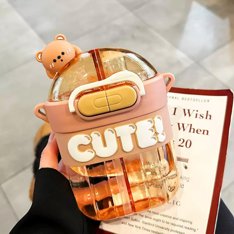CUTE Double Sipper Bottle 700 ml