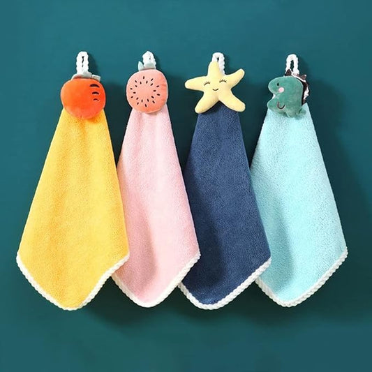 CuddleDry Cartoon Hand Towel with Plush Top