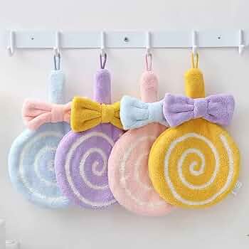 Lollipop Hand Towels with Cute Bow