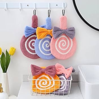 Lollipop Hand Towels with Cute Bow