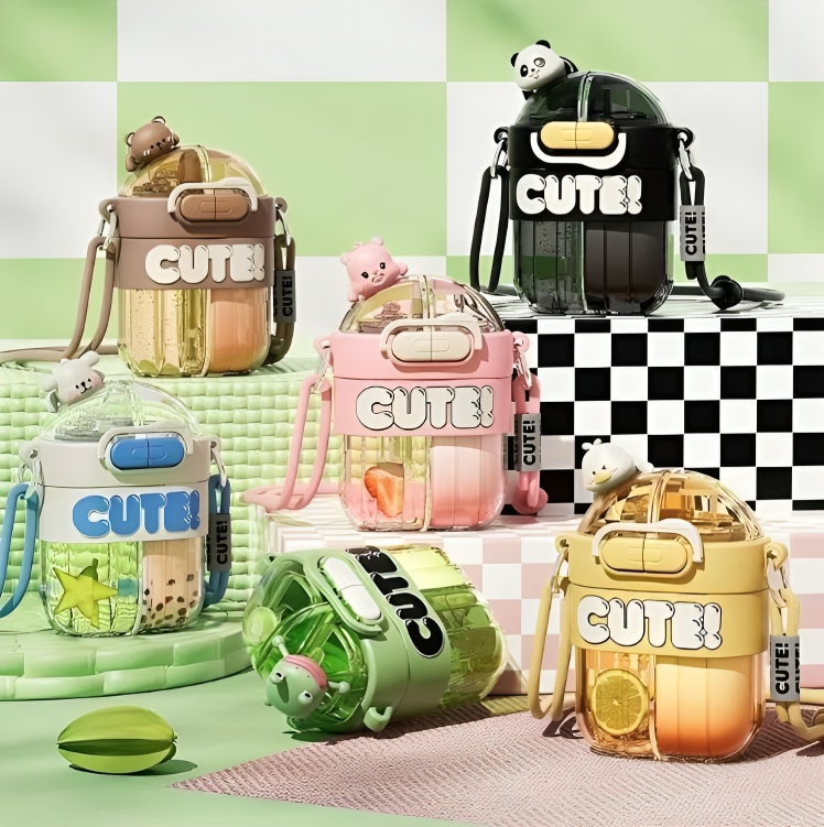 CUTE Double Sipper Bottle 700 ml