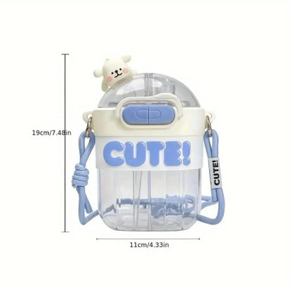 CUTE Double Sipper Bottle 700 ml