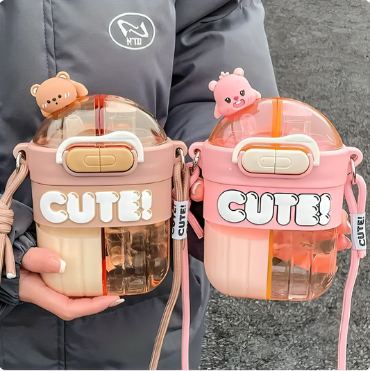 CUTE Double Sipper Bottle 700 ml